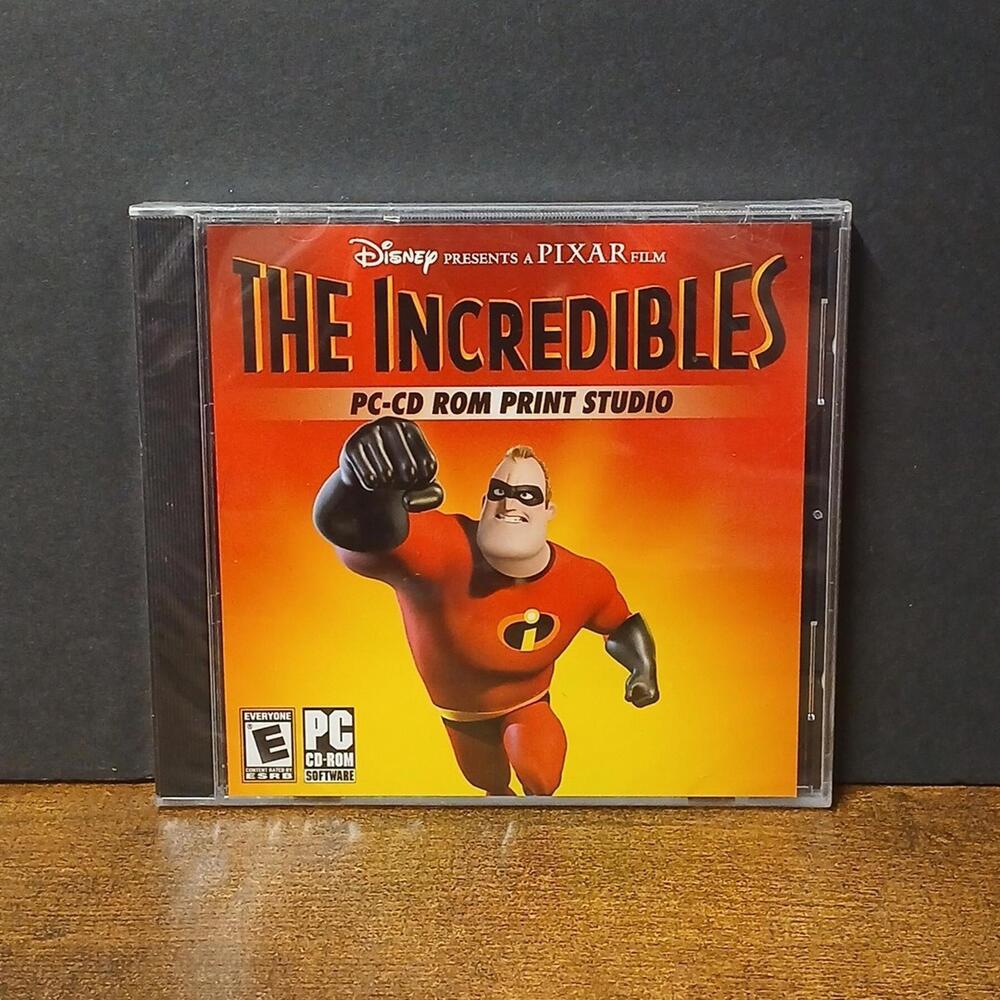 THE INCREDIBLES PC-CD ROM PRINT STUDIO New Sealed Disney Pixar Computer Projects